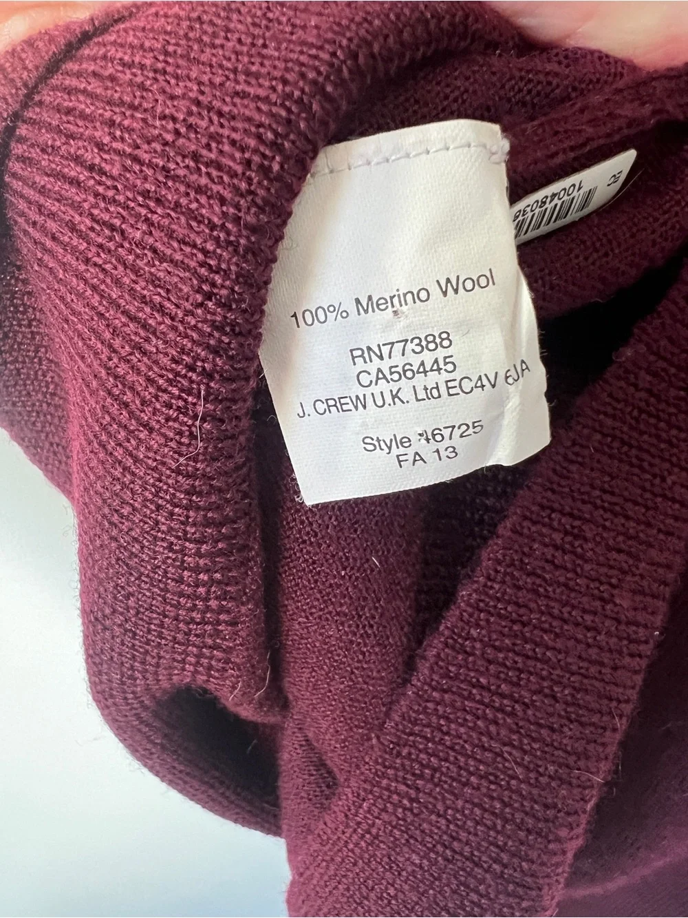 J. Crew Maroon Crewneck Sweater